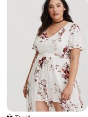 Torrid Floral Challis Walk-Through Romper